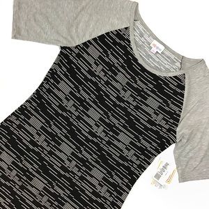 Last 1! LuLaRoe Julia Dress Black Gray & White NWT